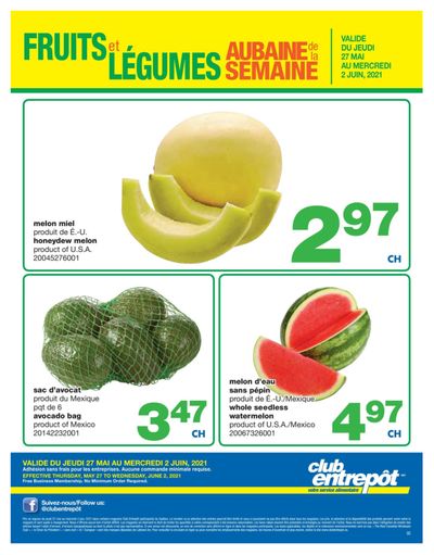 Wholesale Club (QC) Produce Deal of the Week Flyer May 27 to June 2
