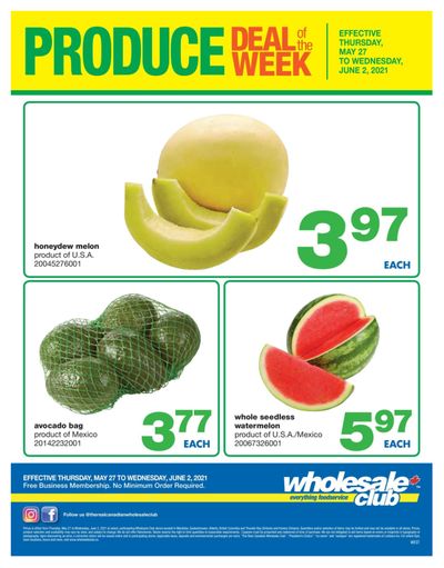 Wholesale Club (West) Produce Deal of the Week Flyer May 27 to June 2