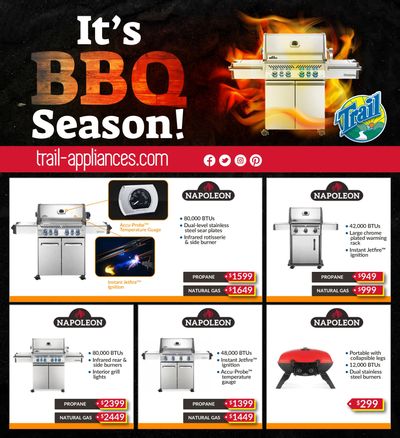 Trail Appliances (AB & SK) It's BBQ Season! Flyer May 27 to June 20