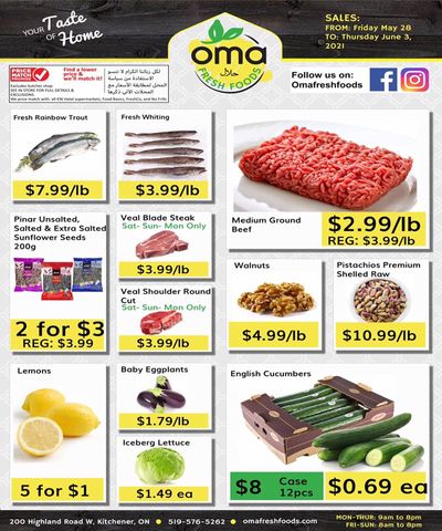 Oma Fresh Foods Flyer May 28 to June 3