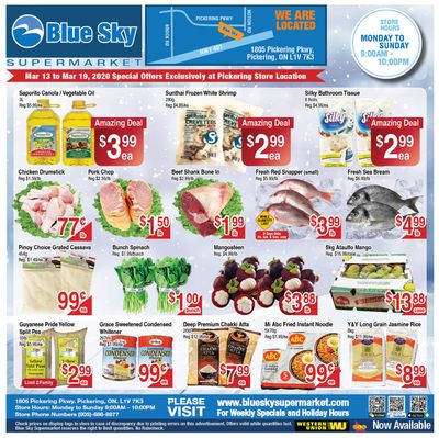 Blue Sky Supermarket (Pickering) Flyer March 13 to 19