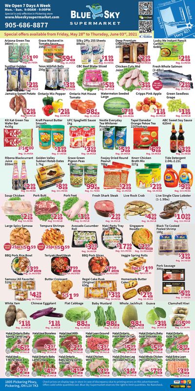 Blue Sky Supermarket (Pickering) Flyer May 28 to June 3