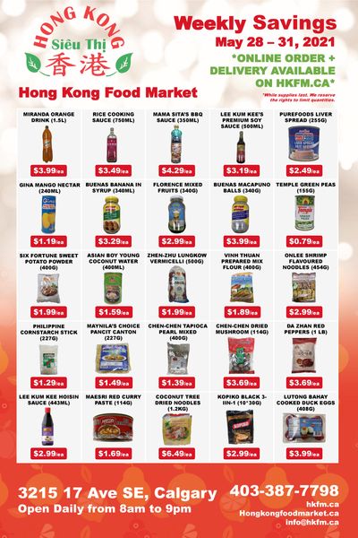 Hong Kong Food Market Flyer May 28 to 31