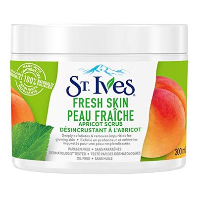 St. Ives Fresh Skin Facial Scrub for clear, glowing skin Apricot paraben-free 300 ml $2.98 (Reg $5.56)