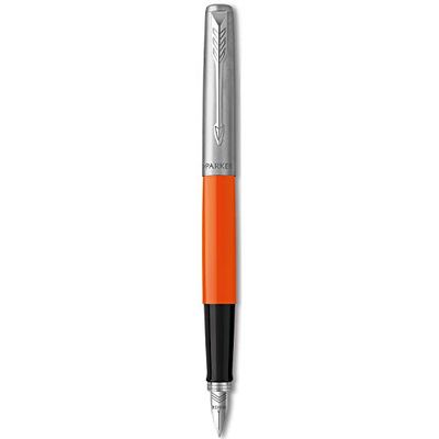 Parker Jotter Originals Fountain Pen, Classic Orange Finish, Medium Nib, Blue & Black Ink