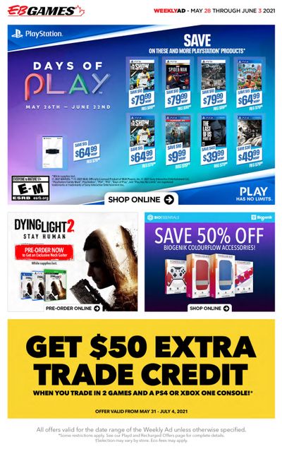 EB Games Flyer May 28 to June 3
