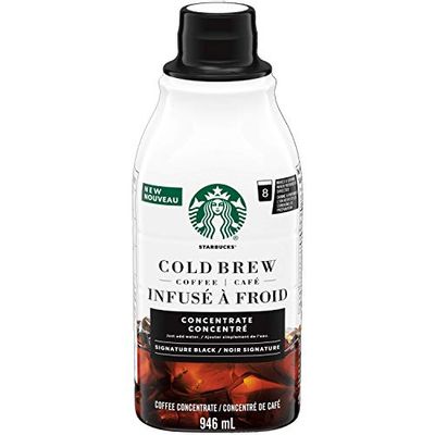 Starbucks Cold Brew Coffee Concentrate, Signature Black, 946 milliliters
