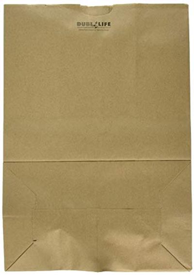 Duro Heavy Duty Kraft Brown Paper Barrel Sack Bag, 57 Lbs Basis Weight, 12 x 7 x 17, 100 Ct/Pack