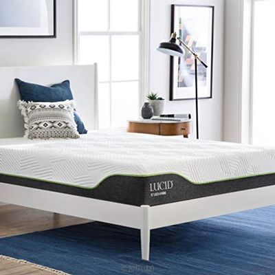 LUCID 10 Inch King Latex Hybrid Mattress - Cooling Gel Memory Foam - Responsive Latex Layer - Adaptable - Premium Support - Durable Steel Coils $422.1 (Reg $571.02)
