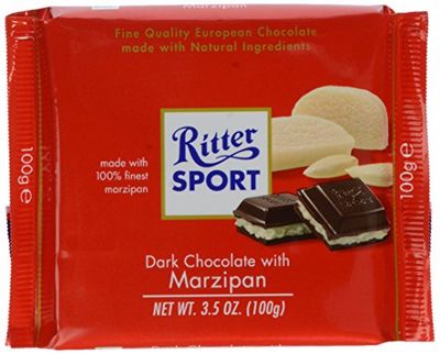 Ritter Sport Dark Chocolate With Marzipan Bar 100 Gram $3.29 (Reg $4.89)