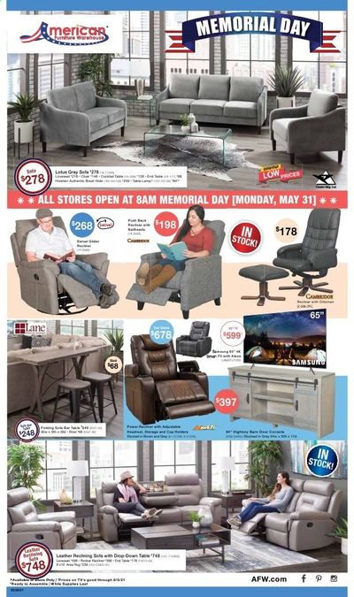 American Furniture Warehouse (AZ, CO, TX) Weekly Ad Flyer May 30 to June 5