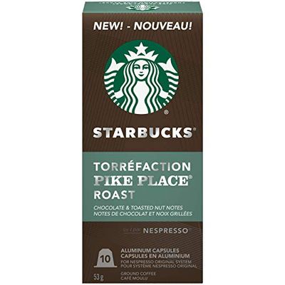 Starbucks by Nespresso Pike Place, 5 X 10 Nespresso Coffee Pods,, 50 Count