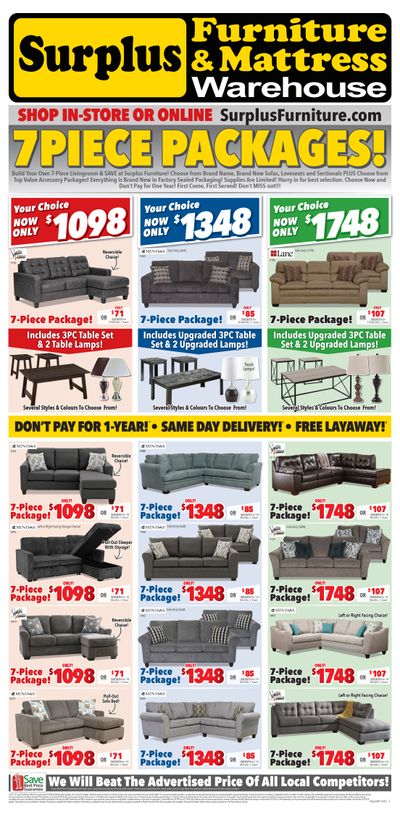 Surplus Furniture & Mattress Warehouse (Saskatoon) Flyer May 31 to June 13