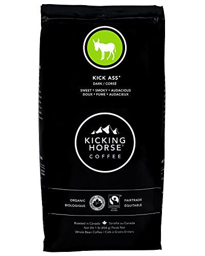Kicking Horse Coffee, Kick Ass, Dark Roast, Whole Bean, 1 lb - Certified Organic, Fairtrade, Kosher Coffee $9.99 (Reg $11.98)