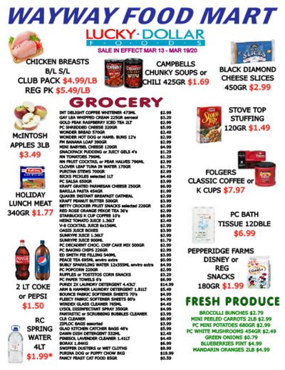 WayWay Food Mart Flyer March 13 to 19