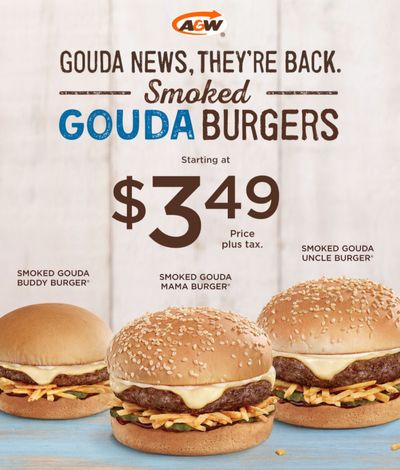 A&W Canada Promotions: Smoked Gouda Burger for $3.49!