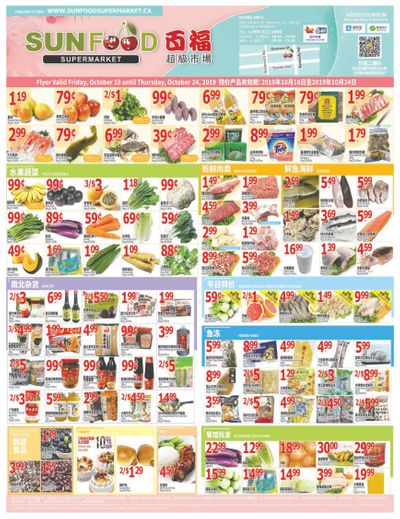 Sunfood Supermarket Flyer October 18 to 24