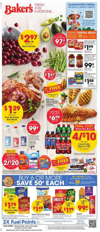 Baker's (NE) Weekly Ad Flyer June 2 to June 8