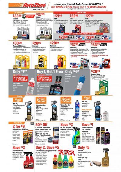 Autozone Weekly Ad Flyer June 1 to June 28