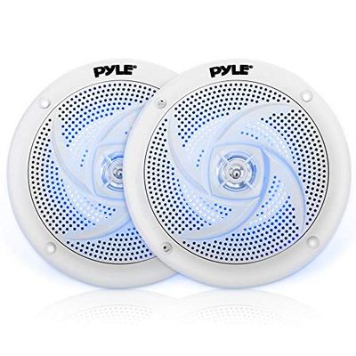 Pyle Marine Speakers - 5.25 Inch 2 Way Waterproof and Weather Resistant Outdoor Audio Stereo Sound System with LED Lights, 180 Watt Power and Low Profile Slim Style - 1 Pair - PLMRS53WL $34.99 (Reg $39.94) Pyle Marine Speakers - 5.25 Inch 2 Way Waterproof and Weather Resistant Outdoor Audio Stereo Sound System with LED Lights, 180 Watt Power and Low Profile Slim Style - 1 Pair - PLMRS53WL $34.99 (Reg $39.94)