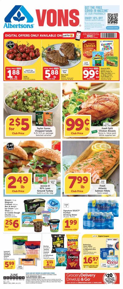 Vons (CA) Weekly Ad Flyer June 2 to June 8