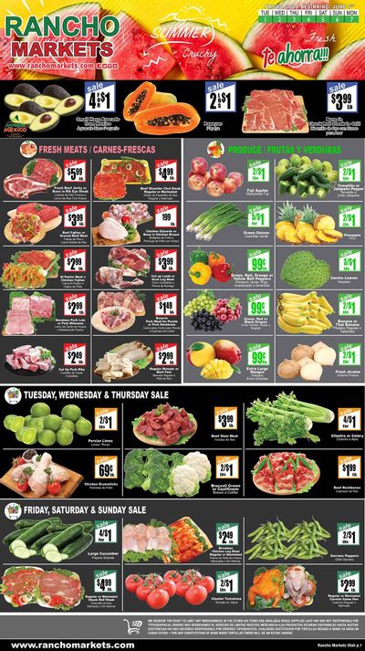 Rancho Markets (UT) Weekly Ad Flyer June 1 to June 7 Rancho Markets (UT) Weekly Ad Flyer June 1 to June 7