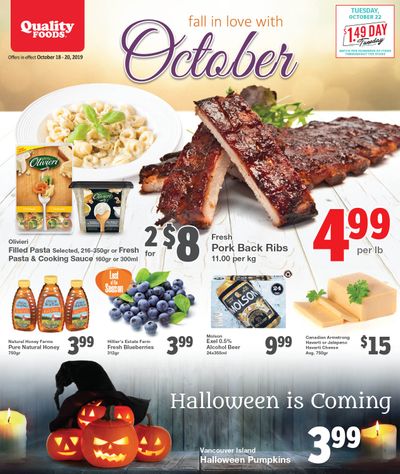 Quality Foods Weekend Specials Flyer October 18 to 20