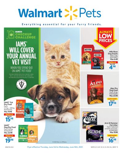 Walmart Pets Flyer June 3 to 16
