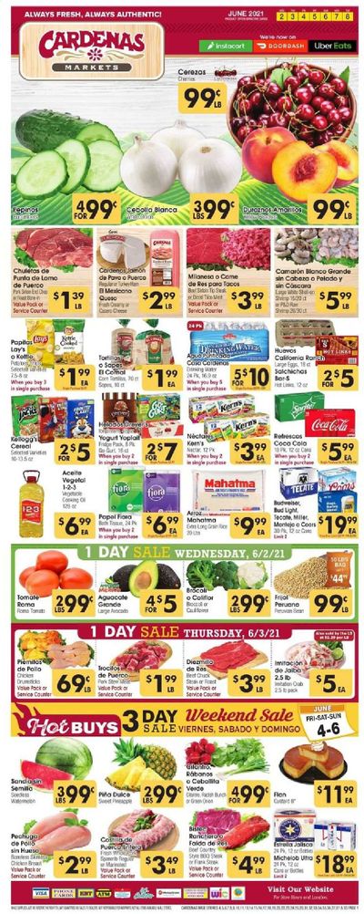 Cardenas (CA, NV) Weekly Ad Flyer June 2 to June 8