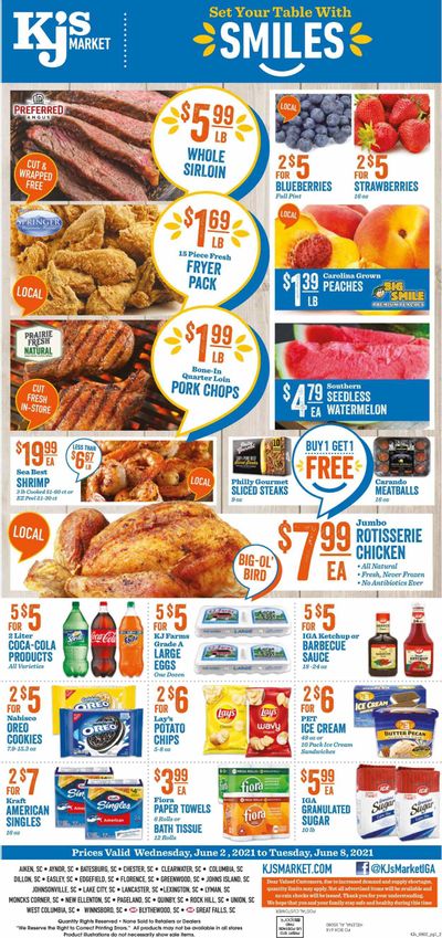 KJ´s Market (GA, SC) Weekly Ad Flyer June 2 to June 8