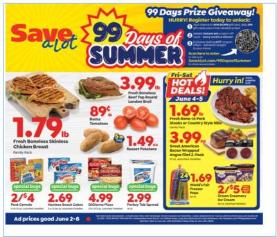 Save a Lot Weekly Ad Flyer June 2 to June 8