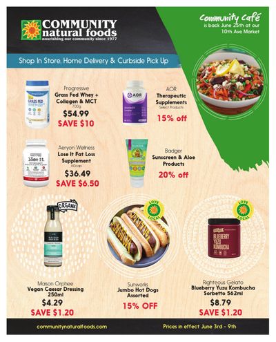 Community Natural Foods Flyer June 3 to 9