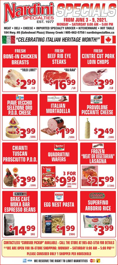 Nardini Specialties Flyer June 3 to 9