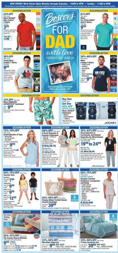 Boscov's (CT, DE, MD, NJ, NY, PA) Weekly Ad Flyer June 3 to June 9