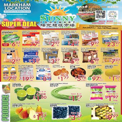 Sunny Foodmart (Markham) Flyer June 4 to 10