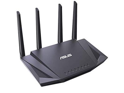 ASUS RT-AX58U Ultra-Fast Dual Band Gigabit Wireless Router - Next Gen WiFi 6, Adaptive QoS, and AiProtection by Trend Micro | 1x WAN, 4X 1G LAN, 1x USB 3.0 - AiMesh Compatible $189.98 (Reg $259.99)