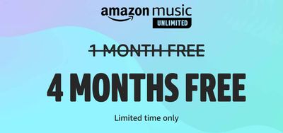 4 Months FREE of Amazon Music