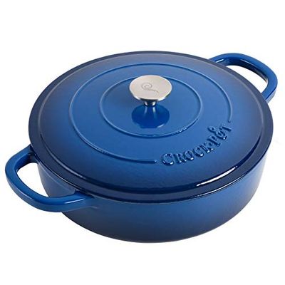 Crock Pot Artisan 5 Quart Enameled Cast Iron Braiser Pan, Sapphire Blue $70.53 (Reg $107.72)