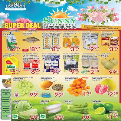 Sunny Supermarket (Leslie) Flyer October 18 to 24