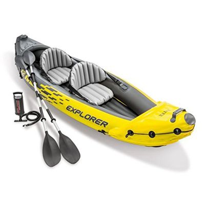 Intex Explorer K2 Kayak, 2-Person Inflatable Kayak Set with Aluminum Oars and High Output Air Pump $168.8 (Reg $189.99)