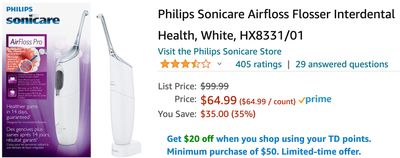 Amazon Canada Deals: Save 35% on Philips Sonicare Airfloss Flosser + 50% on Women’s High Waisted Yoga Pants + More Offers