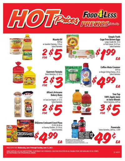 Food 4 Less (CA) Weekly Ad Flyer June 9 to June 15