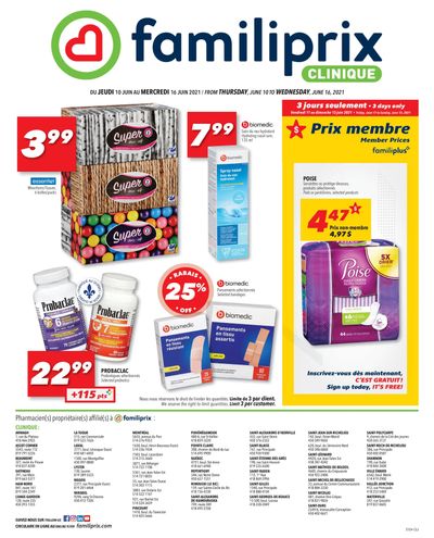 Familiprix Clinique Flyer June 10 to 16