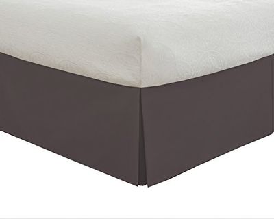 Lux Hotel Bedding Tailored Bedskirt, Classic 14” Drop Length, Pleated Styling, Queen, Grey $13.98 (Reg $36.39)