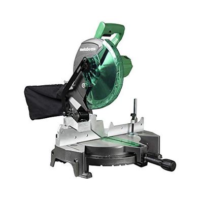 Metabo HPT C10FCGS 10" Compound Miter Saw, 15-Amp Motor, Single Bevel, 0-52° Miter Angle Range, 0-45° Bevel Range, Large Table, 10" 24T TCT Saw Blade $129 (Reg $187.56)
