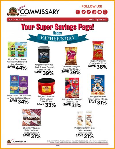 Commissary Weekly Ad Flyer June 7 to June 20