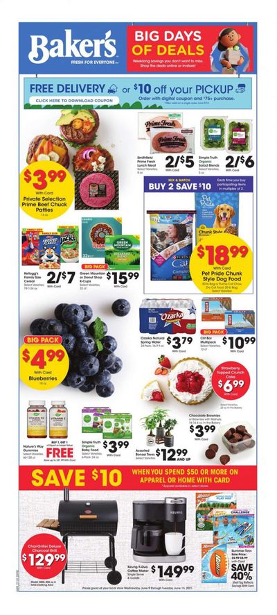 Baker's (NE) Weekly Ad Flyer June 9 to June 15