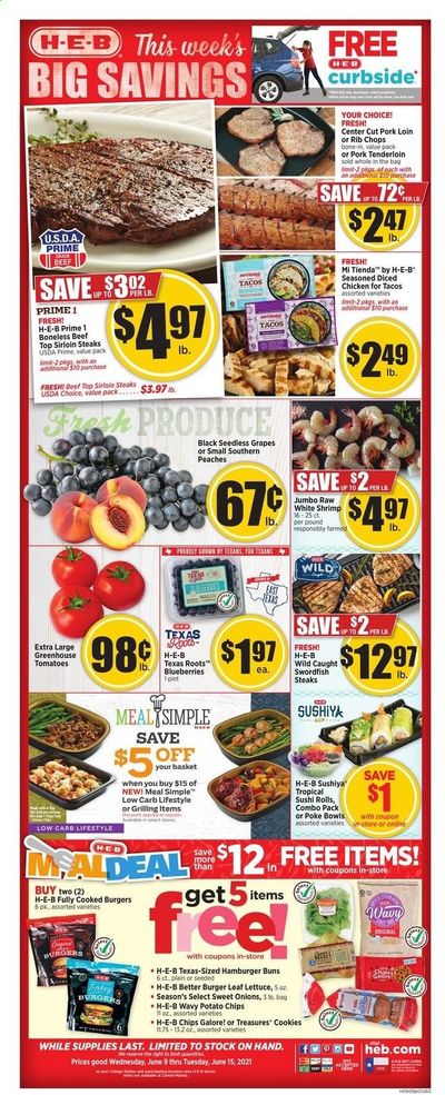 H-E-B Weekly Ad Flyer June 9 to June 15
