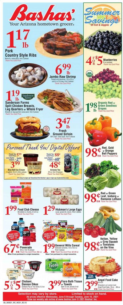 Bashas' (AZ) Weekly Ad Flyer June 9 to June 15