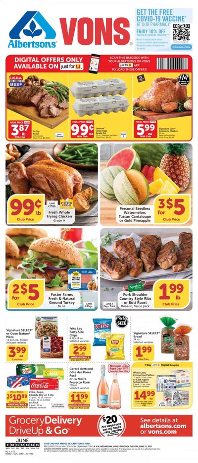 Vons (CA) Weekly Ad Flyer June 9 to June 15